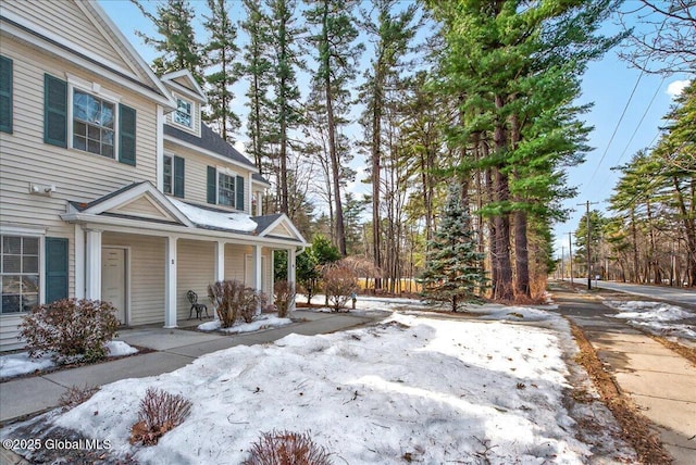 exterior space featuring a porch