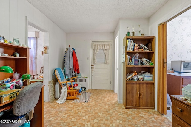 office area featuring radiator