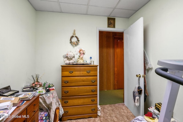 miscellaneous room featuring a drop ceiling