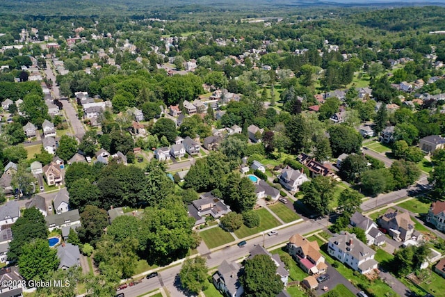 bird's eye view featuring a residential view