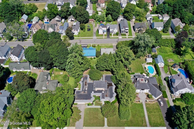 aerial view featuring a residential view