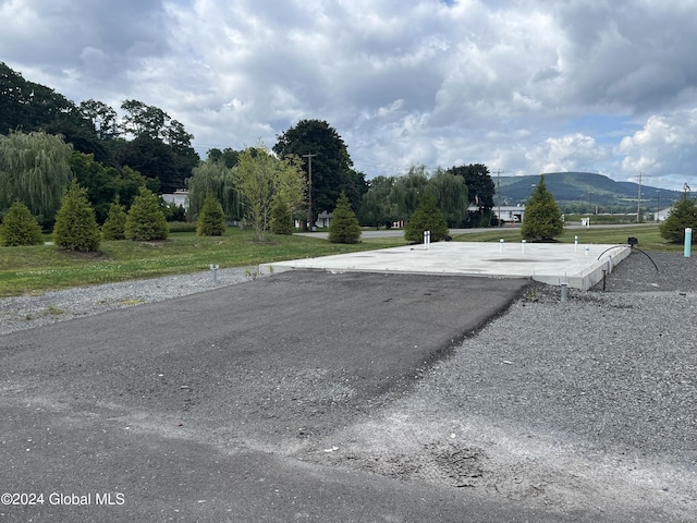 view of road with a mountain view