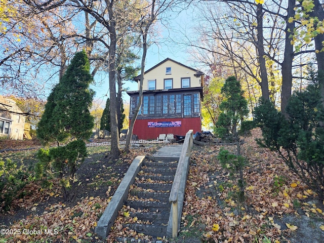 view of rear view of property