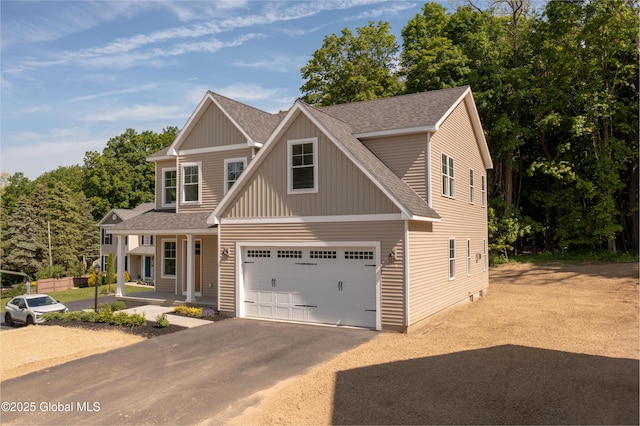 159 Anthony Rd, Halfmoon, NY 12065 - view of front facade with roof with shingles, asphalt driveway, and board and batten siding