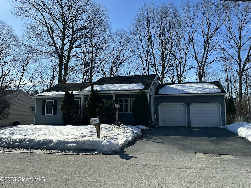 view of front of house featuring a garage and driveway