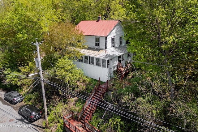 83 N Williams St, Whitehall, NY 12887 - view of subject property featuring a heavily wooded area