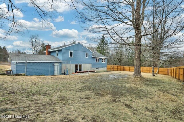 1263 Best Rd, East Greenbush, NY 12061 - back of house featuring a lawn and a fenced backyard