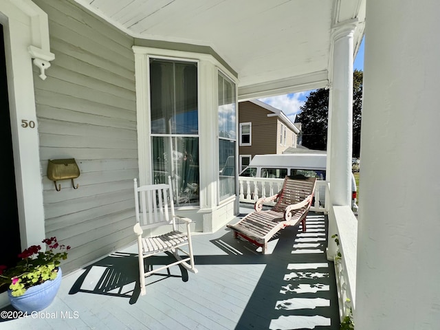 view of patio with a porch