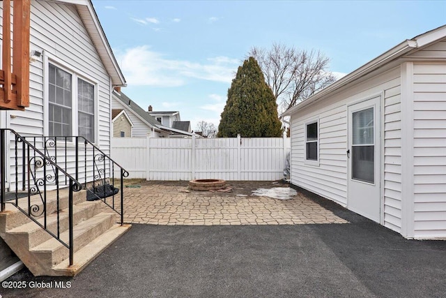 view of patio with fence