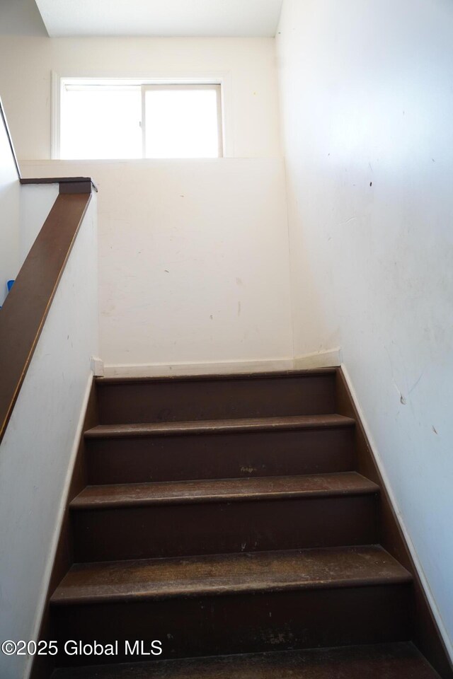 view of stairway