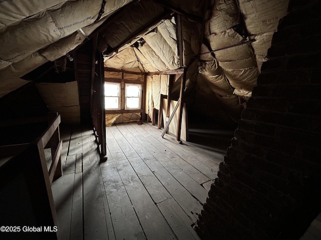 view of attic