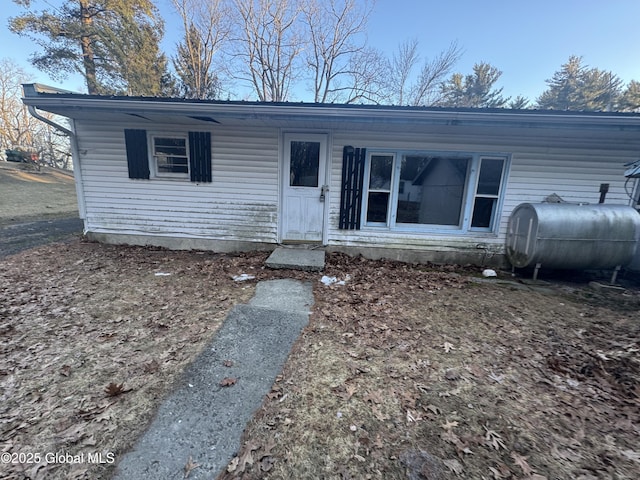 view of front of home with heating fuel