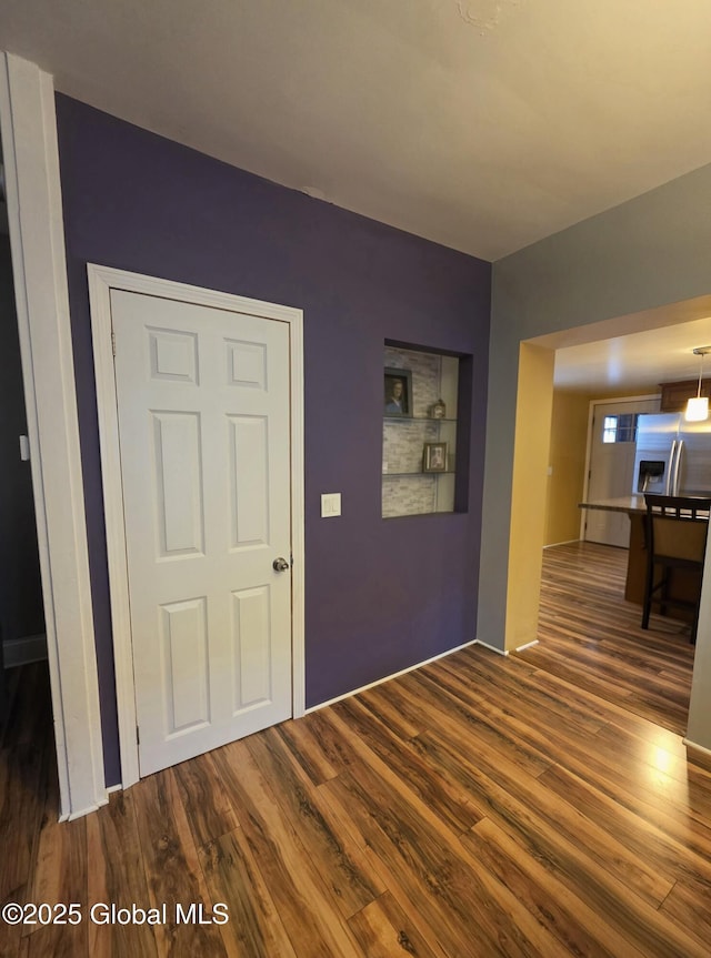 interior space featuring wood finished floors