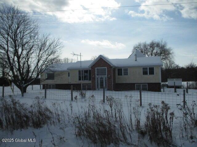 view of single story home