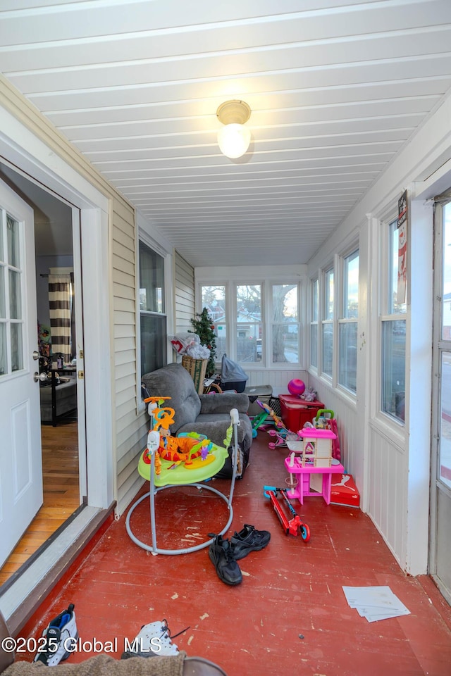 view of sunroom