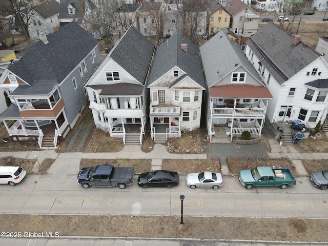 drone / aerial view featuring a residential view