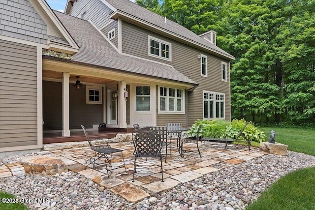 view of patio / terrace with a ceiling fan