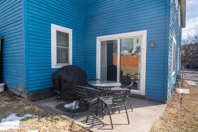 view of patio / terrace featuring area for grilling