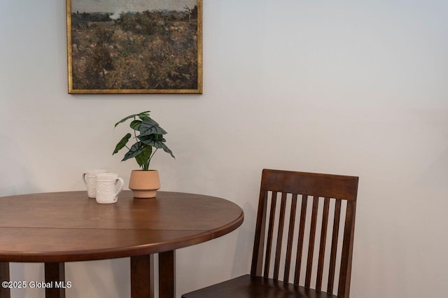 view of dining space