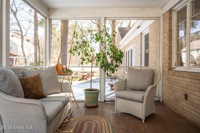 view of sunroom