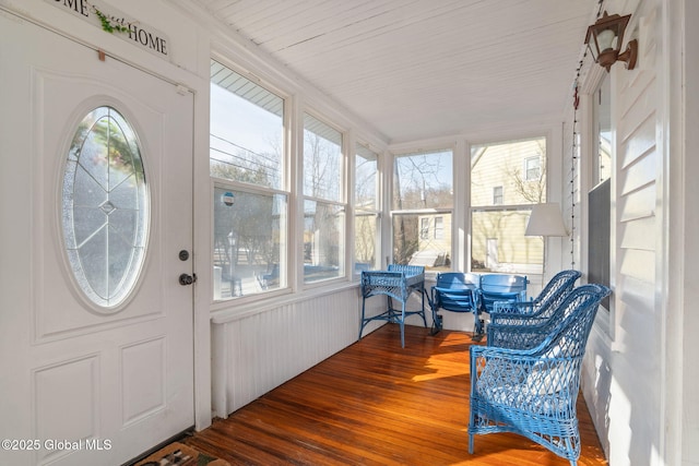 view of sunroom / solarium