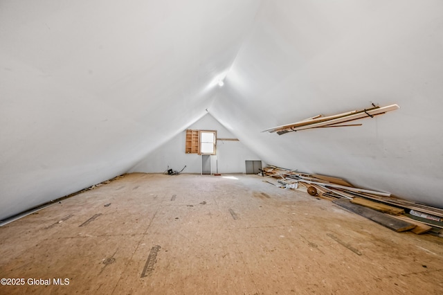 view of attic