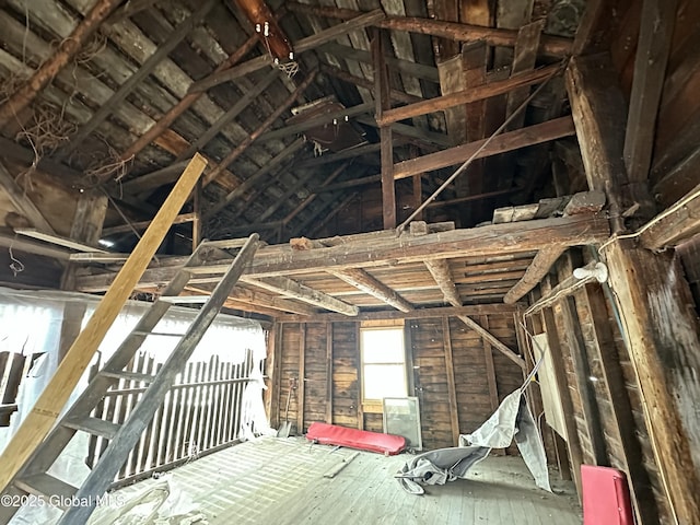 view of attic