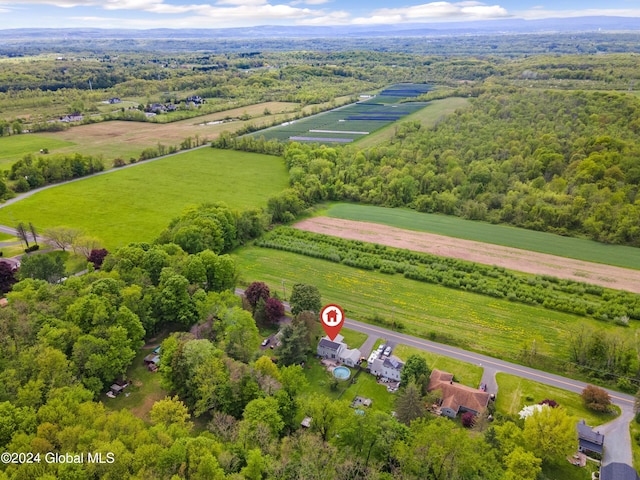 drone / aerial view featuring a rural view