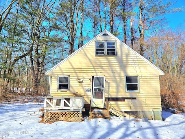 view of front of house featuring a deck