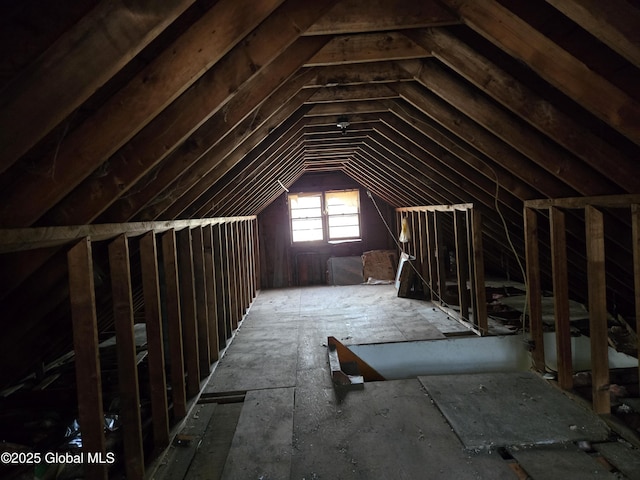 view of attic