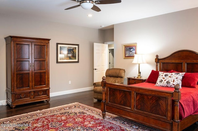 60 Federal Hill Rd, Bolton, NY 12814 - bedroom with wood finished floors, recessed lighting, and ceiling fan