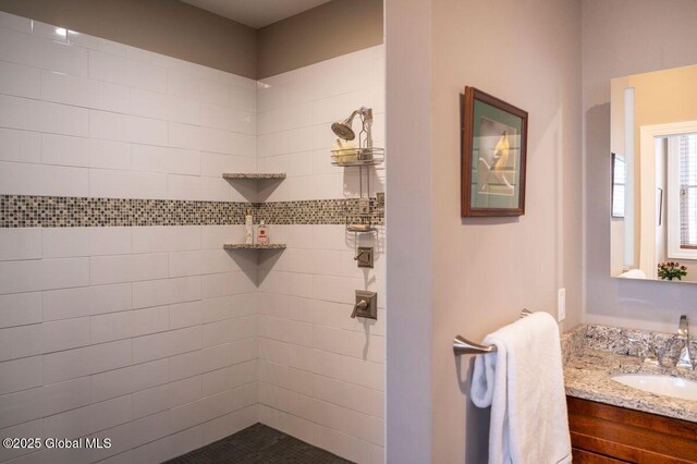60 Federal Hill Rd, Bolton, NY 12814 - full bathroom with vanity and tiled shower