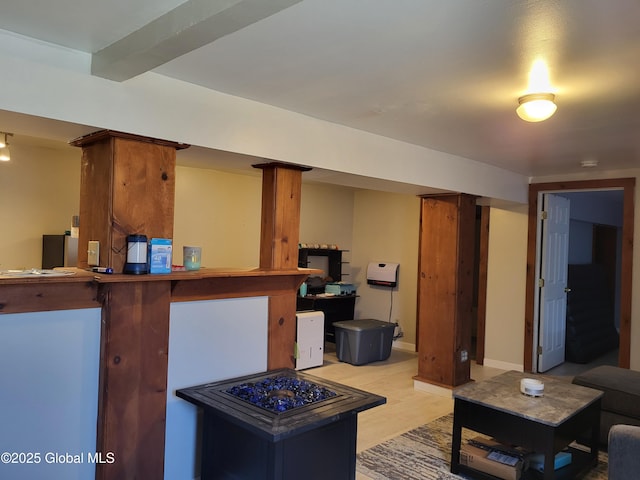 36-38 Main St, Petersburgh, NY 12138 - kitchen featuring light wood-style flooring and baseboards