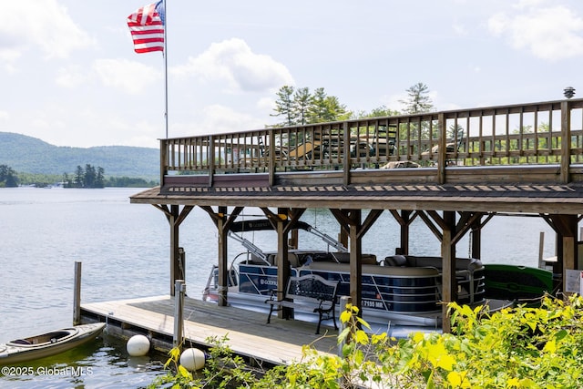 133 Assembly Point Rd, Queensbury, NY 12845 - dock with a water and mountain view