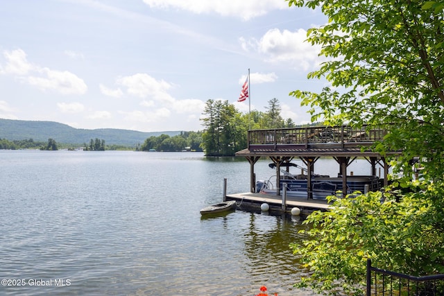 133 Assembly Point Rd, Queensbury, NY 12845 - dock featuring a water and mountain view