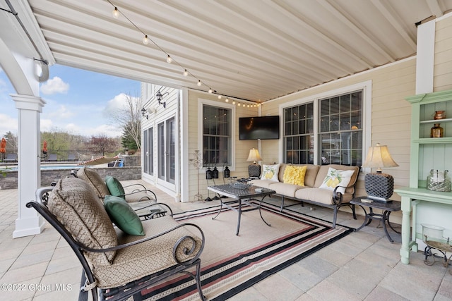 1014 Catherines Woods Dr, Niskayuna, NY 12309 - view of patio featuring an outdoor living space