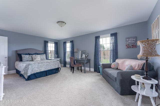 1014 Catherines Woods Dr, Niskayuna, NY 12309 - bedroom featuring multiple windows, light colored carpet, and baseboards