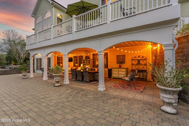1014 Catherines Woods Dr, Niskayuna, NY 12309 - view of patio / terrace with a balcony and an outdoor hangout area