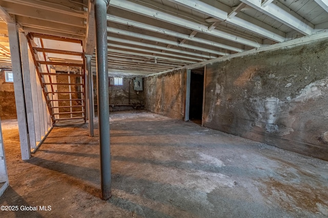 basement with a wealth of natural light