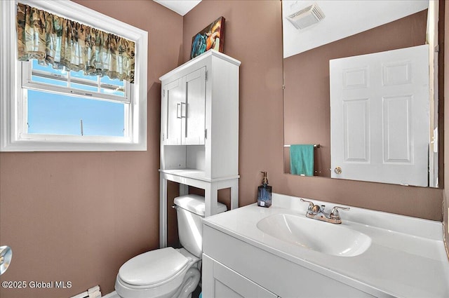 346 State Route 197, Fort Edward, NY 12828 - bathroom with visible vents, toilet, and vanity