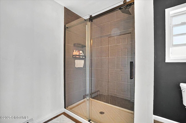 346 State Route 197, Fort Edward, NY 12828 - full bath featuring baseboards, a stall shower, and toilet