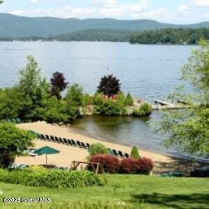 property view of water with a mountain view