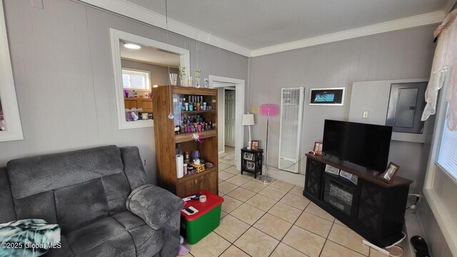 9 Penrose Ave, Mechanicville, NY 12118 - living room with light tile patterned floors and ornamental molding