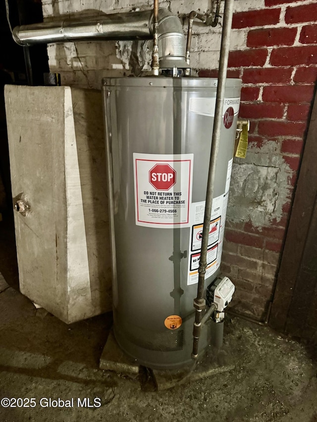 utilities featuring gas water heater