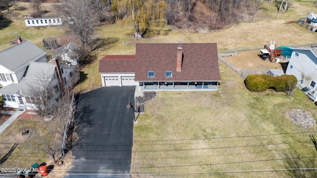view from above of property