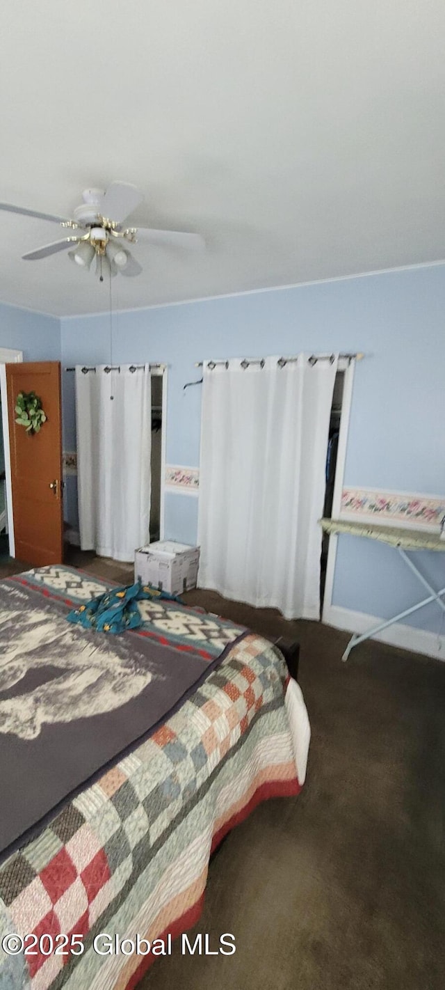 755 County Route 7, Schodack, NY 12063 - bedroom with carpet floors and a ceiling fan
