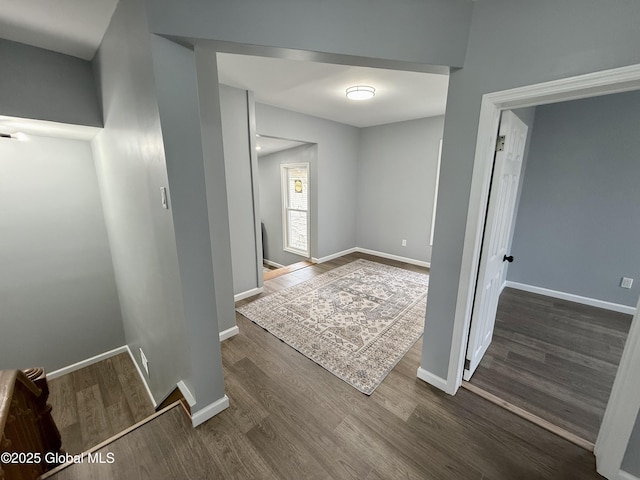 9 Brandt Pl, Amsterdam, NY 12010 - hall featuring baseboards and dark wood-style flooring