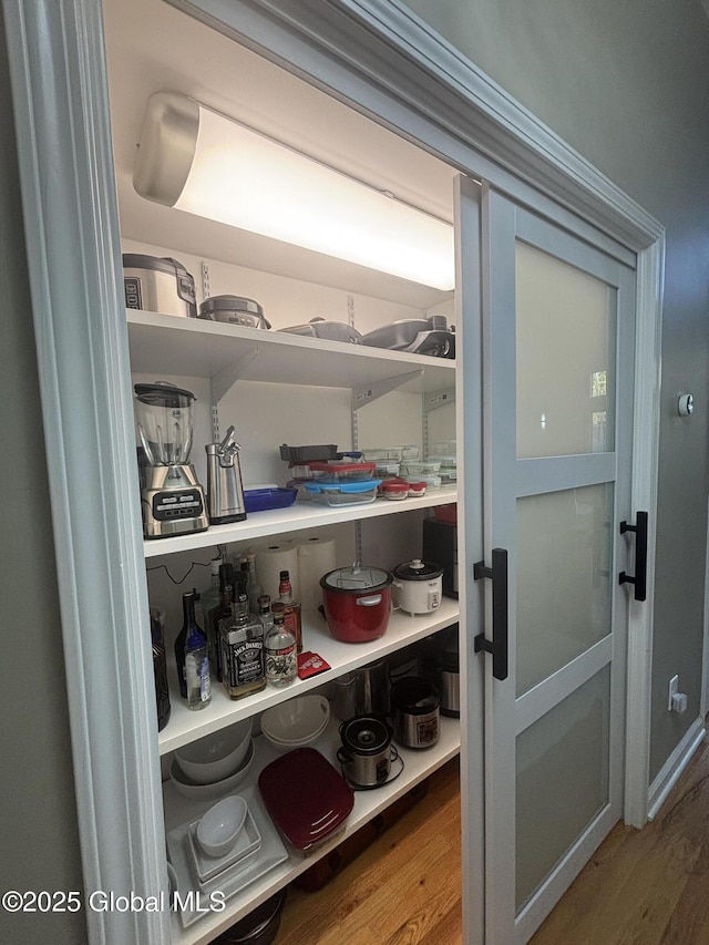 view of storage area