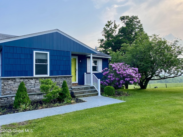 228 Brower Rd, Palatine Bridge, NY 13428 - view of front of property featuring a front lawn and stone siding