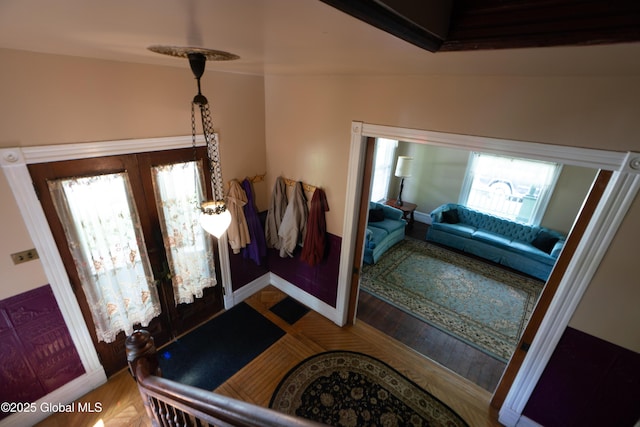 14 Pleasant St, Ballston Spa, NY 12020 - entrance foyer featuring wood finished floors and baseboards